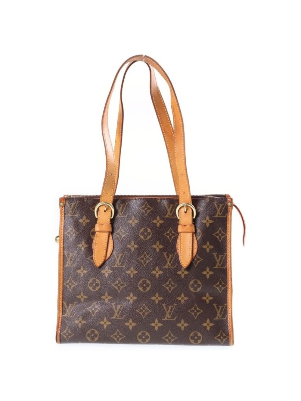 Louis Vuitton Monogram Popincourt Au Handbag Mini Tote Brown Leather Gold
